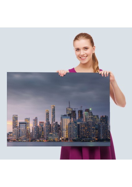 Toronto Manzarası Kanada Dekoratif Kanvas Tablo, Duvar Dekoru 5080