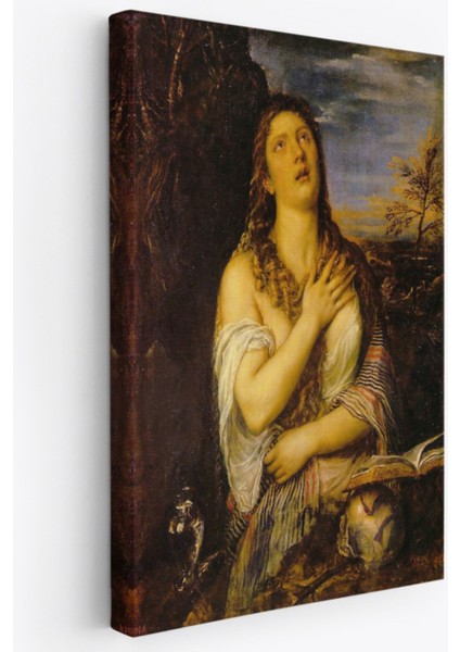 Tövbe Eden Magdalene Eseri Titian Tiziano Dekoratif Kanvas Tablo, Duvar Dekoru 5125