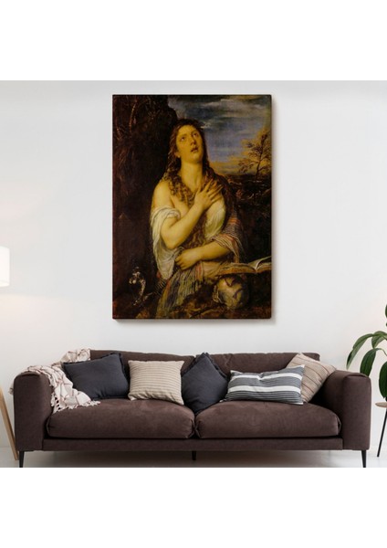 Tövbe Eden Magdalene Eseri Titian Tiziano Dekoratif Kanvas Tablo, Duvar Dekoru 5125 fiyatları