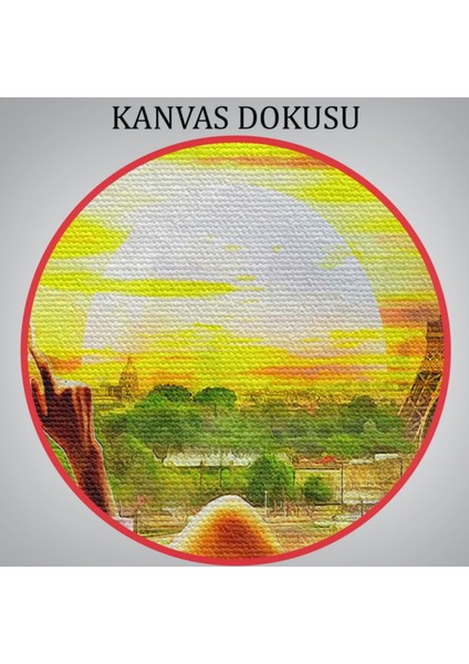Paris Eyfel Kulesi ve Romantik Çift Dekoratif Kanvas Tablo, Duvar Dekoru 3627