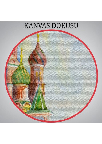 Aziz Basil Katedrali Kızıl Meydan ve Kremlin Dekoratif Kanvas Tablo, Duvar Dekoru 3559