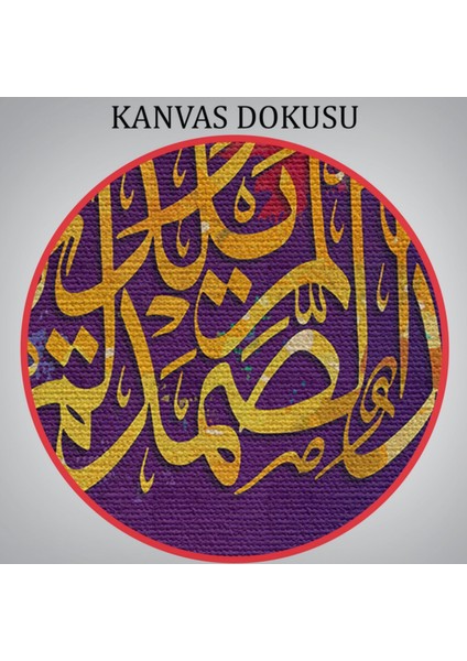 Ihlas Suresi Yazılı Hat Sanatı Dekoratif Kanvas Tablo, Duvar Dekoru 3336