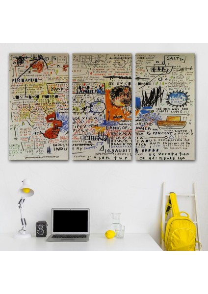 50 Cent Piece Isimli Eser Jean Michel Basquiat Dekoratif Kanvas Tablo, Duvar Dekoru 5017 modelleri