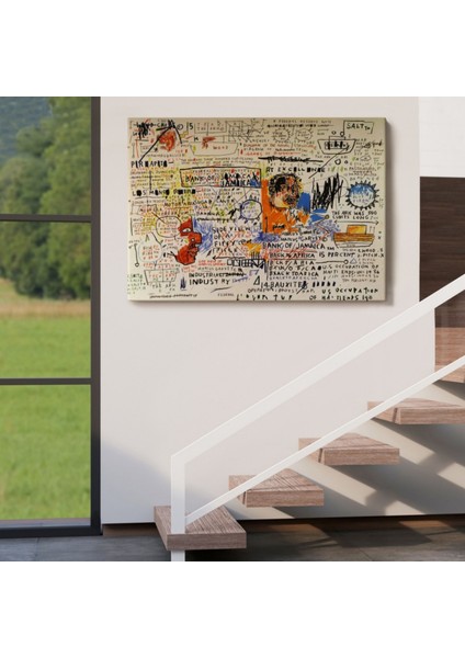 50 Cent Piece Isimli Eser Jean Michel Basquiat Dekoratif Kanvas Tablo, Duvar Dekoru 5017 indirimleri