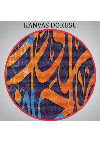 Talak Suresi 2 Ayet Yazılı Hat Sanatı Dekoratif Kanvas Tablo, Duvar Dekoru 3301