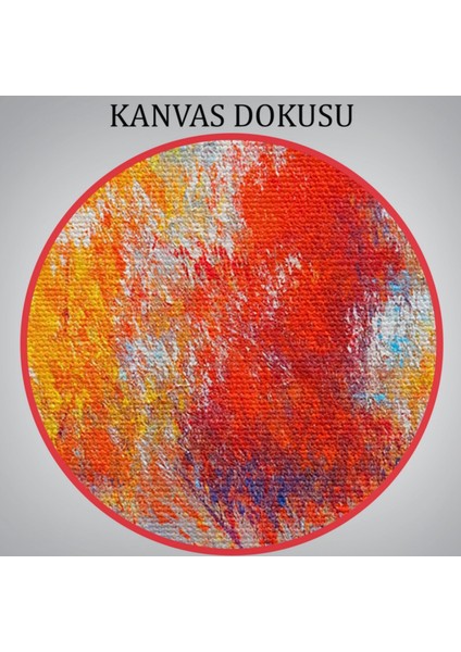 Yağlıboya Görünüm Renkli Ağaçlar Dekoratif Kanvas Tablo, Duvar Dekoru 3656