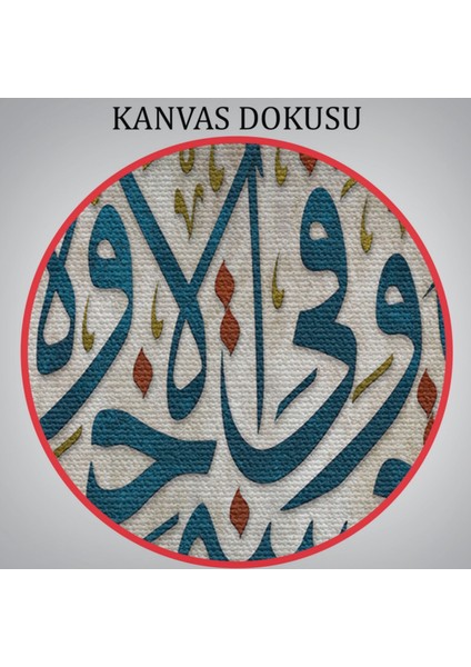 Allahım Bize Dünyada ve Ahirette Güzellik Ver, Bizi Ateş Azabından Koru Dekoratif Kanvas Tablo 3400