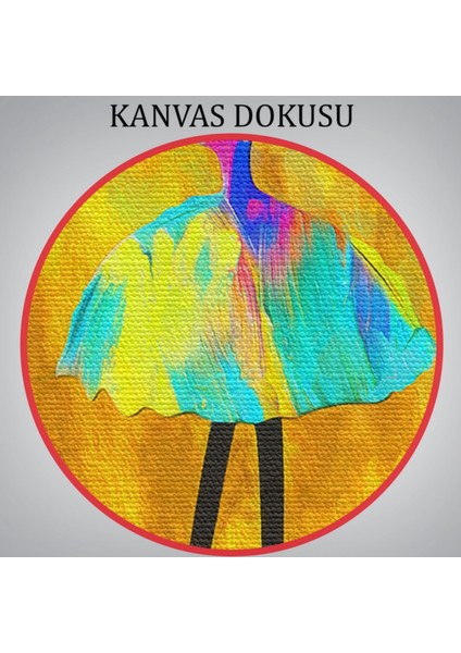 Yağlıboya Görünüm Afrikalı Balerin Kız Dekoratif Kanvas Tablo, Duvar Dekoru 3718