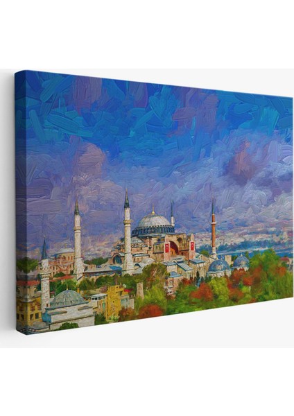 Yağlıboya Görünüm Ayasofya Camii Dekoratif Kanvas Tablo, Duvar Dekoru 3690