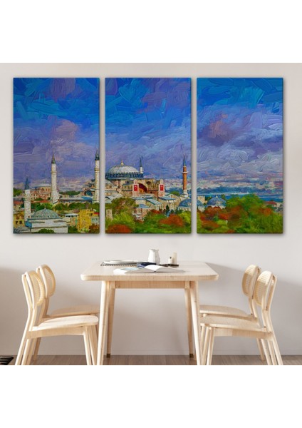 Yağlıboya Görünüm Ayasofya Camii Dekoratif Kanvas Tablo, Duvar Dekoru 3690 modelleri