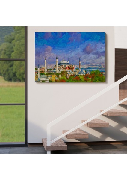 Yağlıboya Görünüm Ayasofya Camii Dekoratif Kanvas Tablo, Duvar Dekoru 3690 indirimleri