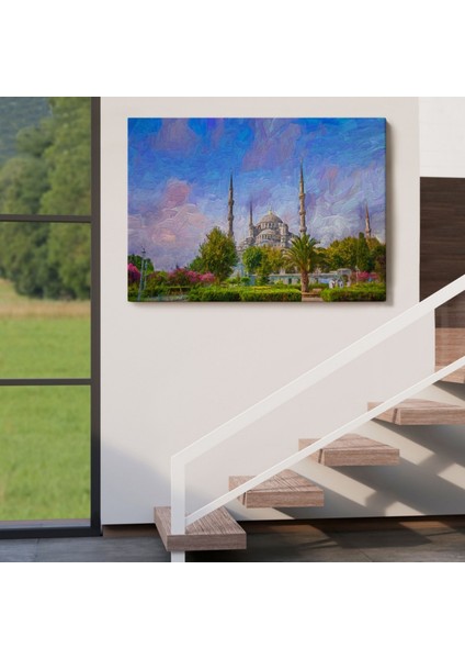 Yağlıboya Görünüm Sultan Ahmet Camii Dekoratif Kanvas Tablo, Duvar Dekoru 3692 indirimleri