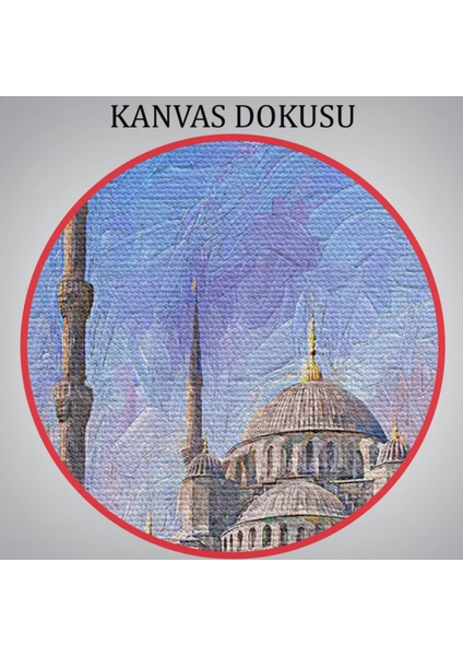 Yağlıboya Görünüm Sultan Ahmet Camii Dekoratif Kanvas Tablo, Duvar Dekoru 3692