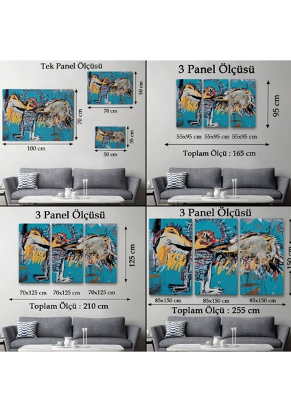 Düşmüş Melek Eseri Jean Michel Basquiat Dekoratif Kanvas Tablo, Duvar Dekoru 5000 fırsatları