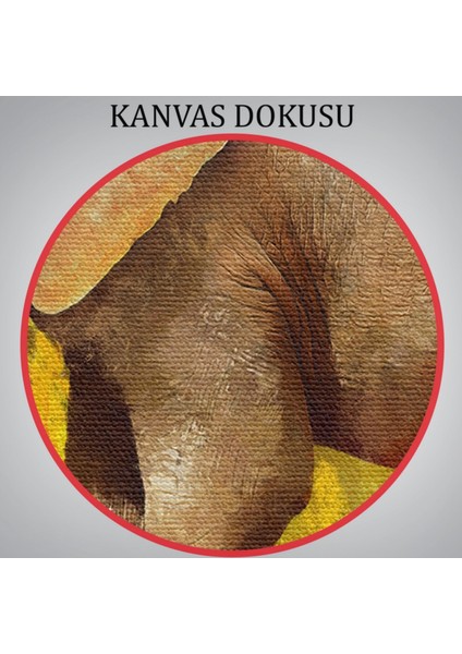 Yağlıboya Görünüm Yürüyen Fil Modern Sanat Dekoratif Kanvas Tablo, Duvar Dekoru 3688