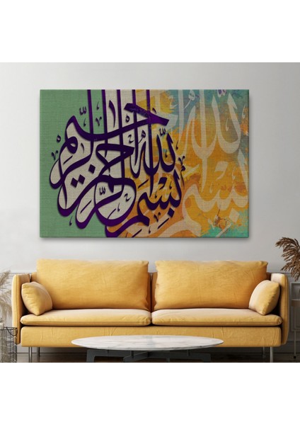 Bismillahirahmanirahim Yazılı Hat Sanatı Dekoratif Kanvas Tablo, Duvar Dekoru 3380 fiyatları