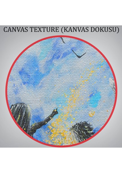 Ay'ı Izleyen Çocuklar Dekoratif Kanvas Tablo, Duvar Dekoru 3470