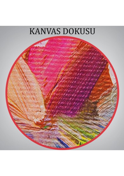 Yağlıboya Görünüm Renkli Çiçek Desenleri Dekoratif Kanvas Tablo, Duvar Dekoru 3566
