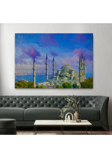 Yağlıboya Görünüm Sultan Ahmet Camii Dekoratif Kanvas Tablo, Duvar Dekoru 3691 fiyatları