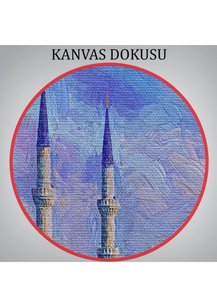 Yağlıboya Görünüm Sultan Ahmet Camii Dekoratif Kanvas Tablo, Duvar Dekoru 3691