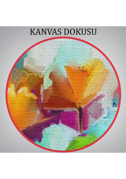 Yağlıboya Görünüm Çiçekler Soyut Çalışma Dekoratif Kanvas Tablo, Duvar Dekoru 3562