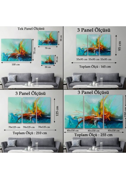 Yağlıboya Görünüm Soyut Çalışma Çağdaş Sanat Dekoratif Kanvas Tablo, Duvar Dekoru 3614 fırsatları