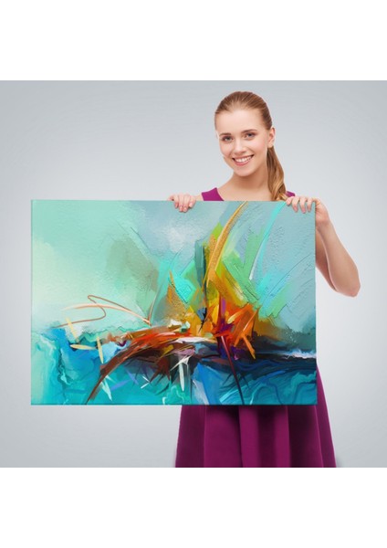 Yağlıboya Görünüm Soyut Çalışma Çağdaş Sanat Dekoratif Kanvas Tablo, Duvar Dekoru 3614