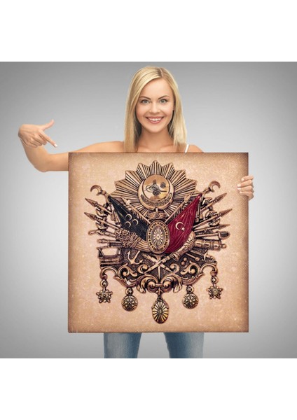 Osmanlı Tuğrası Ottoman Sign Dekoratif Kanvas Tablo, Duvar Dekoru 5804