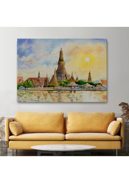 Tayland Bangkok Wat Arun Tapınağı Dekoratif Kanvas Tablo, Duvar Dekoru 3622 fiyatları