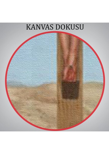 Isa'nın Çarmıha Gerilmesi Sahnesi Dekoratif Kanvas Tablo, Duvar Dekoru 5236