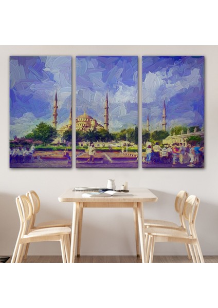 Yağlıboya Görünüm Sultan Ahmet Camii Dekoratif Kanvas Tablo, Duvar Dekoru 3671 modelleri