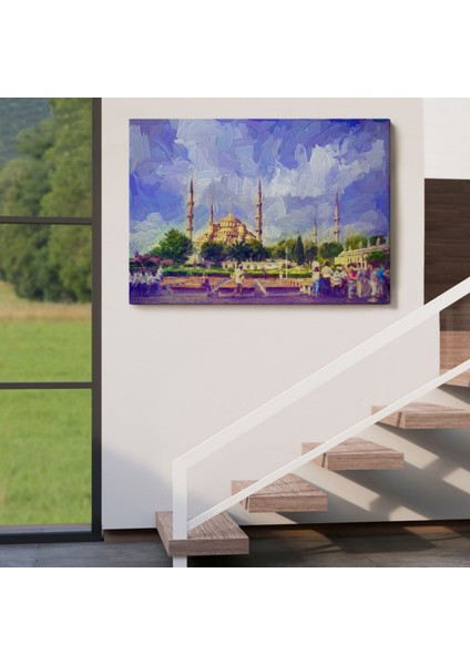 Yağlıboya Görünüm Sultan Ahmet Camii Dekoratif Kanvas Tablo, Duvar Dekoru 3671 indirimleri