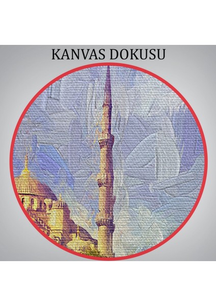 Yağlıboya Görünüm Sultan Ahmet Camii Dekoratif Kanvas Tablo, Duvar Dekoru 3671
