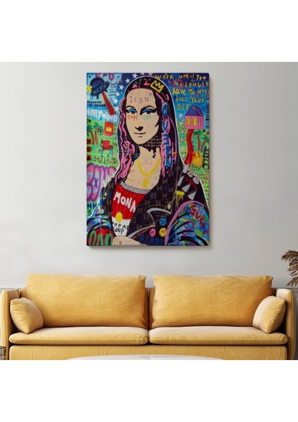 Banksy Popart Sokak Sanatı, Mona Lisa Dekoratif Kanvas Tablo, Duvar Dekoru 5305 fiyatları