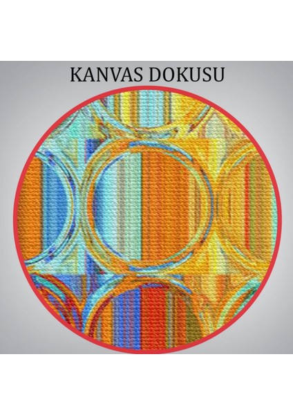 Renkli Cam Tema Dekoratif Kanvas Tablo, Duvar Dekoru 5888