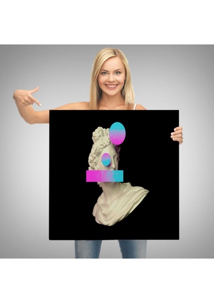 Çağdaş Sanat Vaporwave Tarz Dekoratif Kanvas Tablo, Duvar Dekoru 5100
