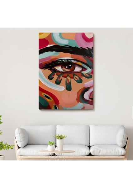 Yağlıboya Görünüm Renkli Kadın Dekoratif Kanvas Tablo, Duvar Dekoru 6321 fiyatları