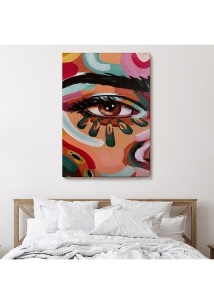 Yağlıboya Görünüm Renkli Kadın Dekoratif Kanvas Tablo, Duvar Dekoru 6321 modelleri