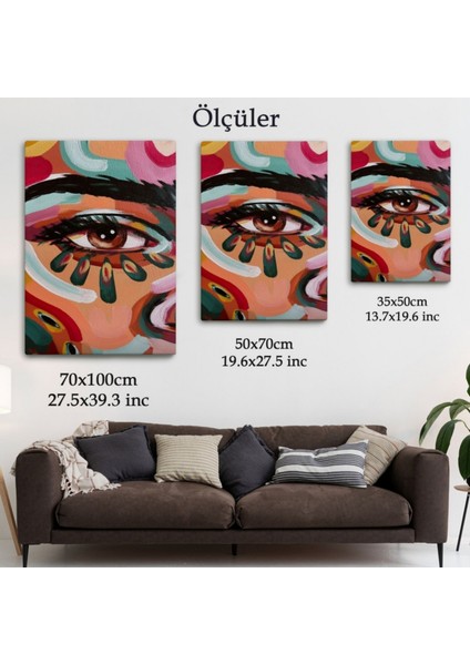 Yağlıboya Görünüm Renkli Kadın Dekoratif Kanvas Tablo, Duvar Dekoru 6321 fırsatları