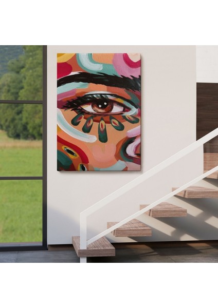 Yağlıboya Görünüm Renkli Kadın Dekoratif Kanvas Tablo, Duvar Dekoru 6321 indirimleri