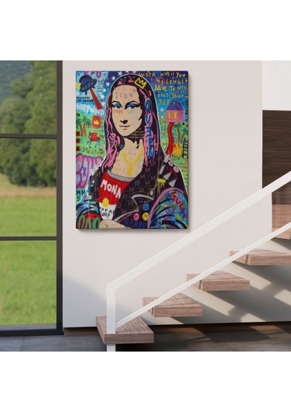 Banksy Popart Sokak Sanatı, Mona Lisa Dekoratif Kanvas Tablo, Duvar Dekoru 5305 indirimleri