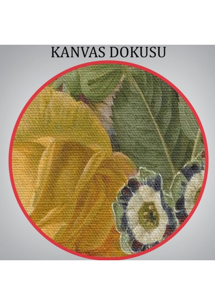 Yağlıboya Görünüm Çiçekler Dekoratif Kanvas Tablo, Duvar Dekoru 5937