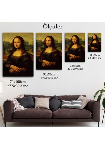 Leonardo Da Vinci Eseri Mona Lisa Dekoratif Kanvas Tablo, Duvar Dekoru 5955 fırsatları