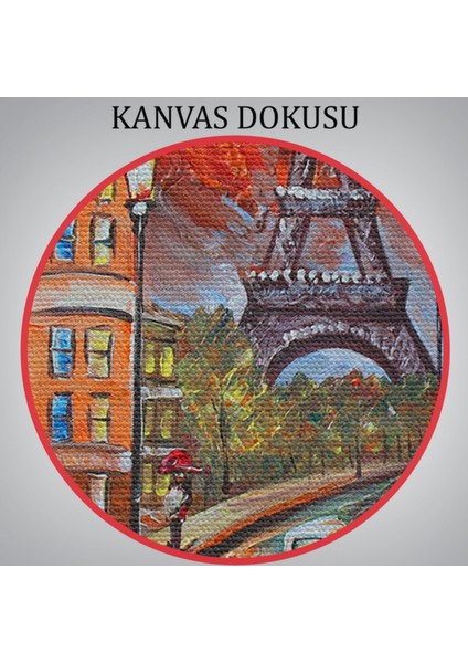 Yağlıboya Görünüm Eyfel Manzarası Dekoratif Kanvas Tablo, Duvar Dekoru 3726