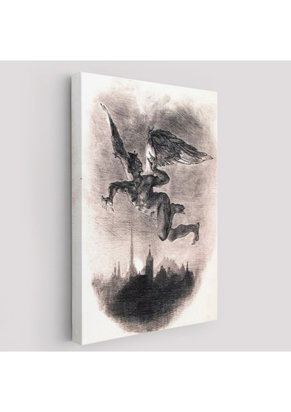 Mephistopheles'in Gökyüzündeki Önsözü Goethe Dekoratif Kanvas Tablo, Duvar Dekoru 5301