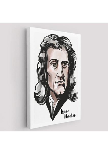 Fizikçi ve Matematikçi Isaac Newton Dekoratif Kanvas Tablo, Duvar Dekoru 5914