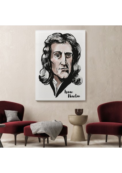 Fizikçi ve Matematikçi Isaac Newton Dekoratif Kanvas Tablo, Duvar Dekoru 5914 modelleri