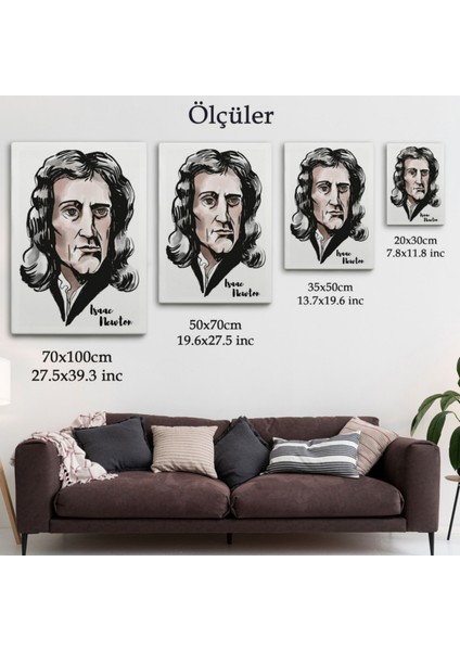 Fizikçi ve Matematikçi Isaac Newton Dekoratif Kanvas Tablo, Duvar Dekoru 5914 fırsatları