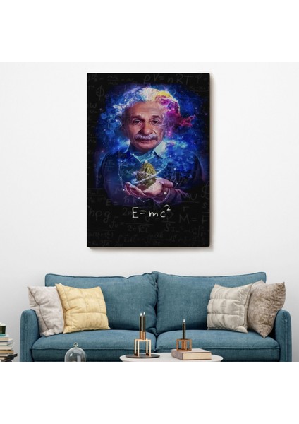 E=mc2 ve Albert Einstein Matematik Dekoratif Kanvas Tablo, Duvar Dekoru 5244 fiyatları