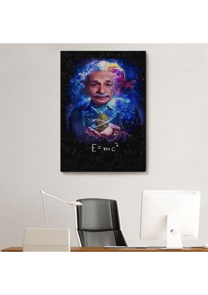 E=mc2 ve Albert Einstein Matematik Dekoratif Kanvas Tablo, Duvar Dekoru 5244 modelleri